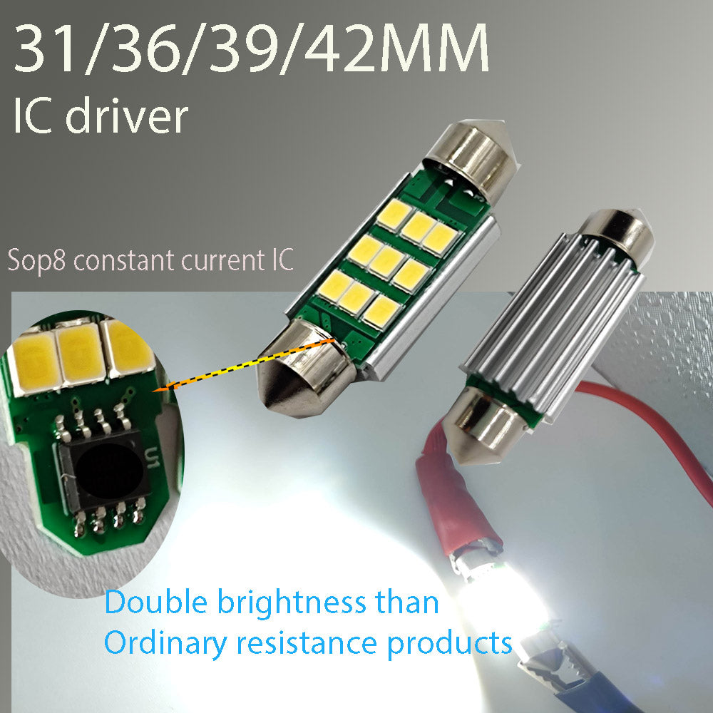 31mm 36mm 39mm 41mm Canbus Festoon c5w C10W Led Bulb Car Licence Plate Interior Reading Lights 12V Error Free For Cars