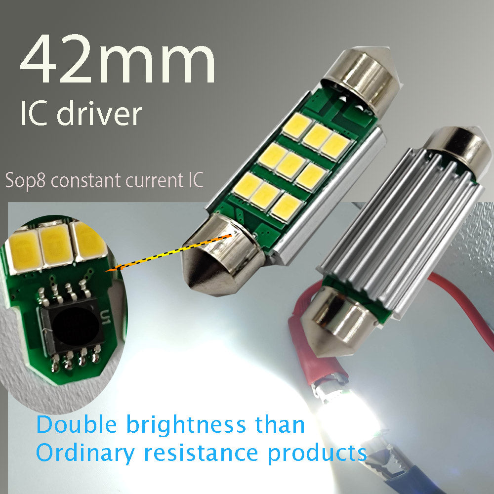 31mm 36mm 39mm 41mm Canbus Festoon c5w C10W Led Bulb Car Licence Plate Interior Reading Lights 12V Error Free For Cars