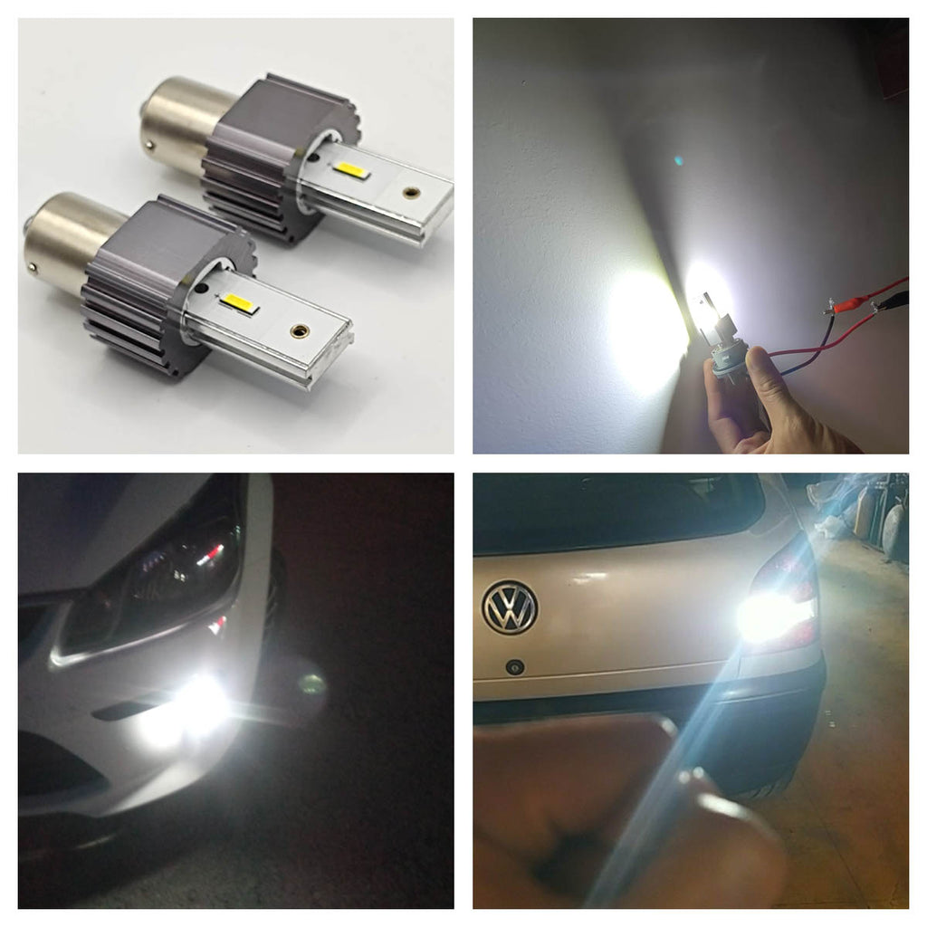 2pcs 1156 S25 BA15S P21W LED Canbus 2SMD 1200LM Car Turn Signal Reverse LED Daytime Running Light DRL Lamp