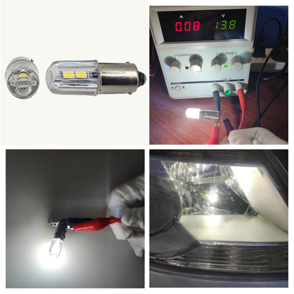 10PCS BA9S Led Bulb 12V Car T4W BA9 1895 1891 53 57 Led Car Bulb White 47830 64111 3893 LED Car Bulb for Car Interior Dome Map License Plate