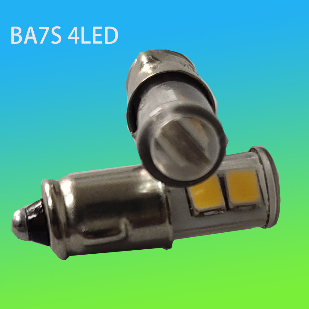 10pcs  3898 BA7S LED Bulbs White DC 12V 2835 4SMD Chipsets LED Bulbs Replacement for Car Interior Instrument Dashboard Warning Lights