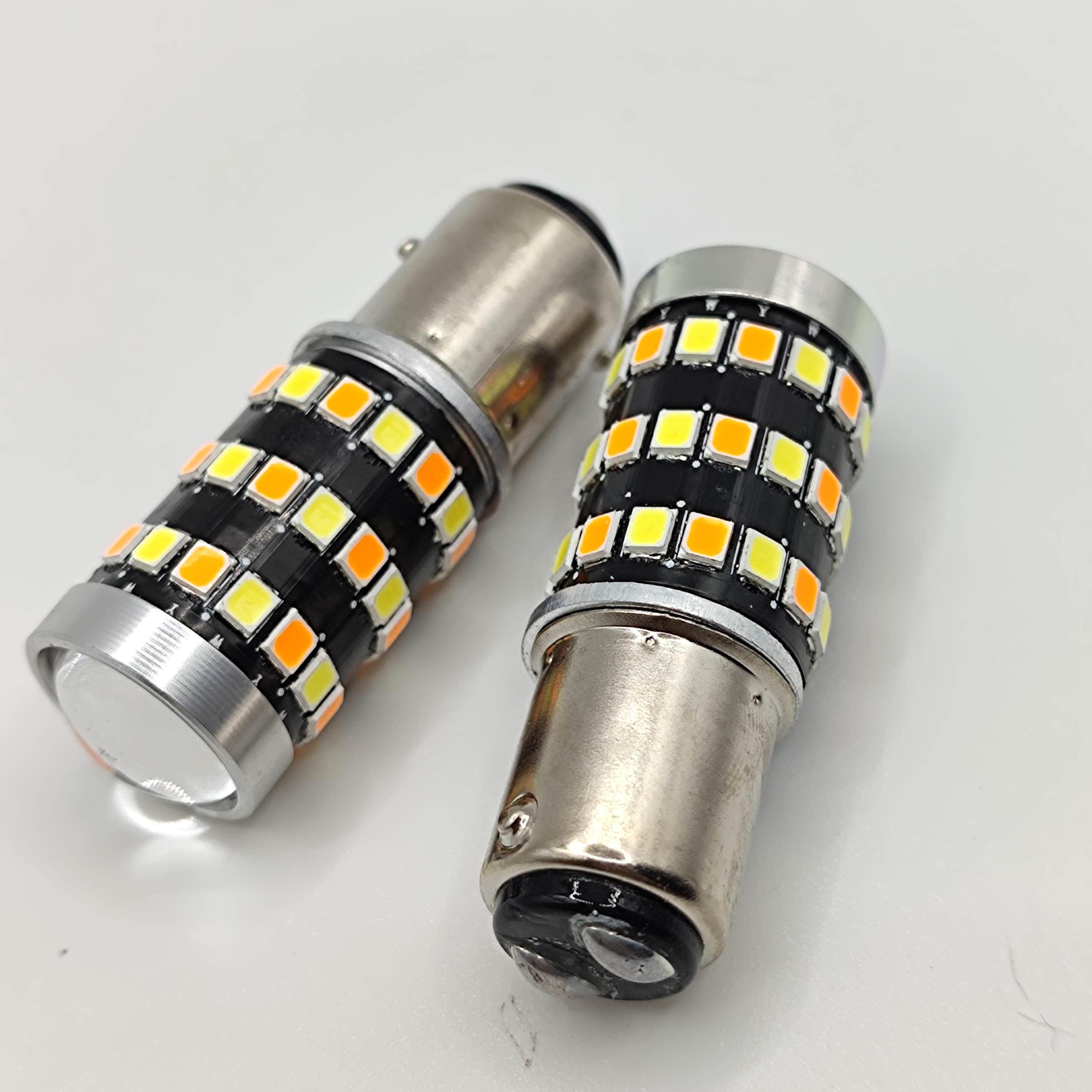 2PCS Switchback LED Bulb For Turn Signal / DRL Car Light T20 Led 7443 W21/5W 1157 BAY15D P21/5W T25 3157 P27/7W Amber White Lamp
