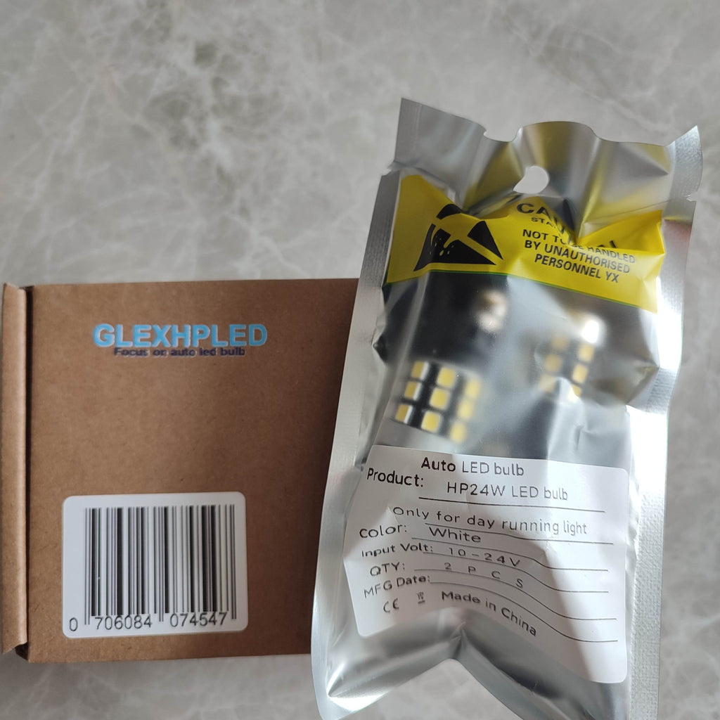 GLEXHPLED 2PCS HP24W LED BULB No Error Bulbs C5 5008 3008 Daytime Running Lights Lamp For Peugeot 3008 Day Light