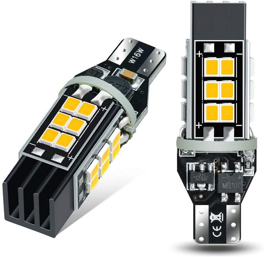 2PCS T15 W16W Canbus LED Bulbs 921 912 LED Lamp Canbus Error Free LED Backup Light Car Reverse Lamp Xenon White 12V