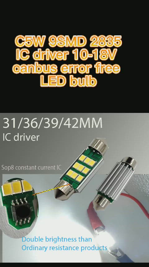 31mm 36mm 39mm 41mm Canbus Festoon c5w C10W Led Bulb Car Licence Plate Interior Reading Lights 12V Error Free For Cars