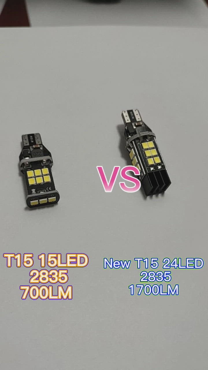 2PCS T15 W16W Canbus LED Bulbs 921 912 LED Lamp Canbus Error Free LED Backup Light Car Reverse Lamp Xenon White 12V